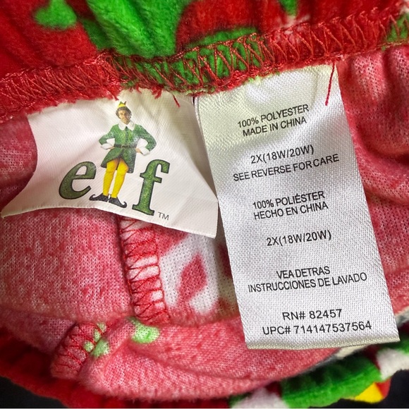 Elf Fleece Pajama Pants 2X - Picture 3 of 3